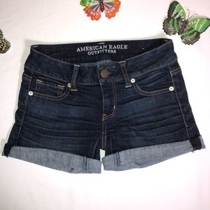 American Eagle Jean Shorts, Size 0, Stretch, like new, pet/smoke free home